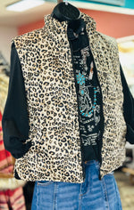 Shop Envi Me Cardigans and Kimonos The Fall City Kitty Cheetah Vest