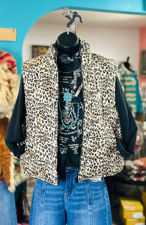 Shop Envi Me Cardigans and Kimonos The Fall City Kitty Cheetah Vest