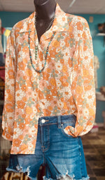Shop Envi Me tops The Fall Floral Button Up Top