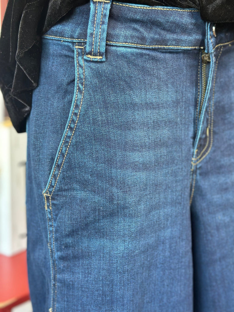 Flying Monkey Bottoms The Fall Flying Monkey High Rise Wide Leg Trouser Denim