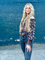 Shop Envi Me Tops and Tunics The Fall Forget Me Not Boho Floral Top
