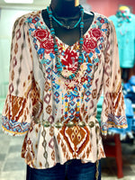 Shop Envi Me Tops and Tunics The Fall In The City Embroidered Top