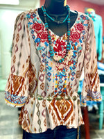 Shop Envi Me Tops and Tunics The Fall In The City Embroidered Top