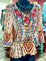 Shop Envi Me Tops and Tunics The Fall In The City Embroidered Top