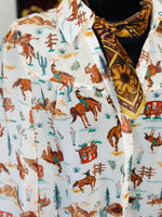 Shop Envi Me Tops and Tunics The Fall In The Country Western Button Up V Neck Top