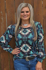 Shop Envi Me Tops and Tunics The Fall In The Desert Aztec Top