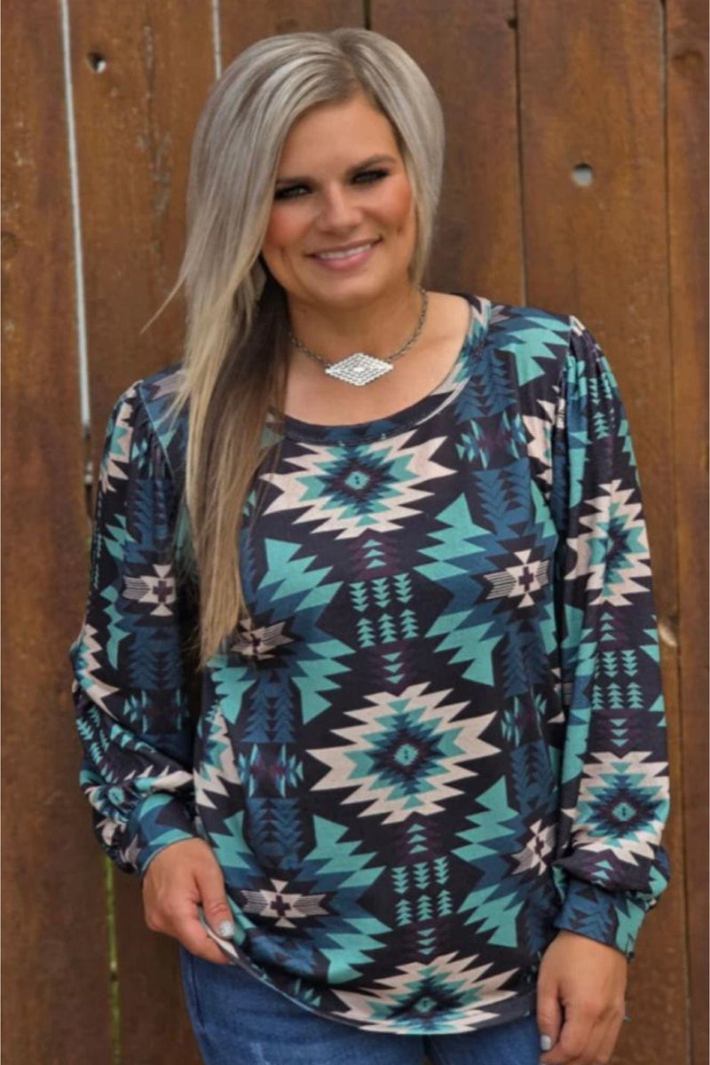 Shop Envi Me Tops and Tunics The Fall In The Desert Aztec Top