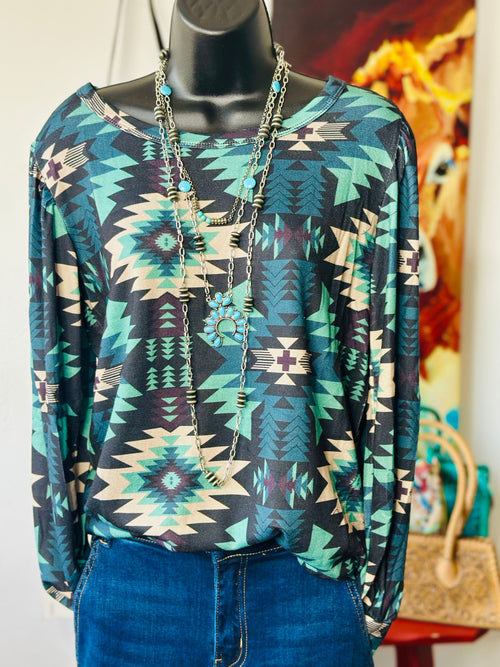 Shop Envi Me Tops and Tunics The Fall In The Desert Aztec Top
