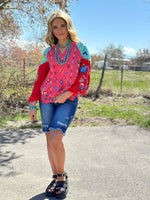 Shop Envi Me tops The Fall Let’s  Fiesta Embroidered Top