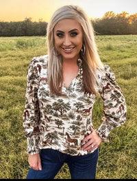 Shop Envi Me Tops and Tunics The Fall Ranch Nights Top