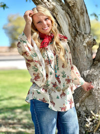 Shop Envi Me Tops and Tunics The Fall Vintage Western Cowboy Top