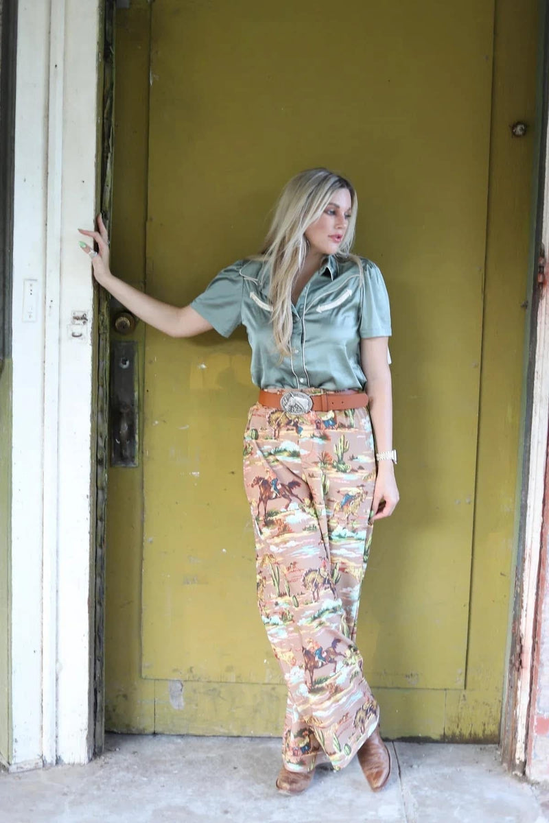 Shop Envi Me The Fall West of Ranch Cowgirl Wide Leg Pant