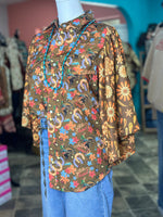 Shop Envi Me It's T-shirt Kinda Day The Fall YeeHaw Cowboy Floral Flutter Sleeve Top