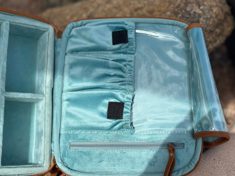 Shop Envi Me Accessories One The Feathers Turquoise Dreams Tooled Leather & Cowhide Jewelry Case