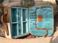 Shop Envi Me Accessories One The Feathers Turquoise Dreams Tooled Leather & Cowhide Jewelry Case