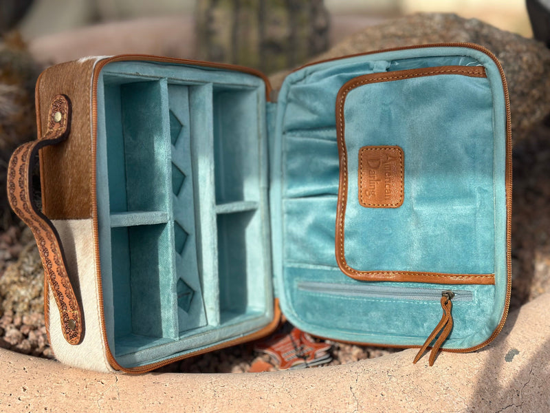 Shop Envi Me Accessories One The Feathers Turquoise Dreams Tooled Leather & Cowhide Jewelry Case