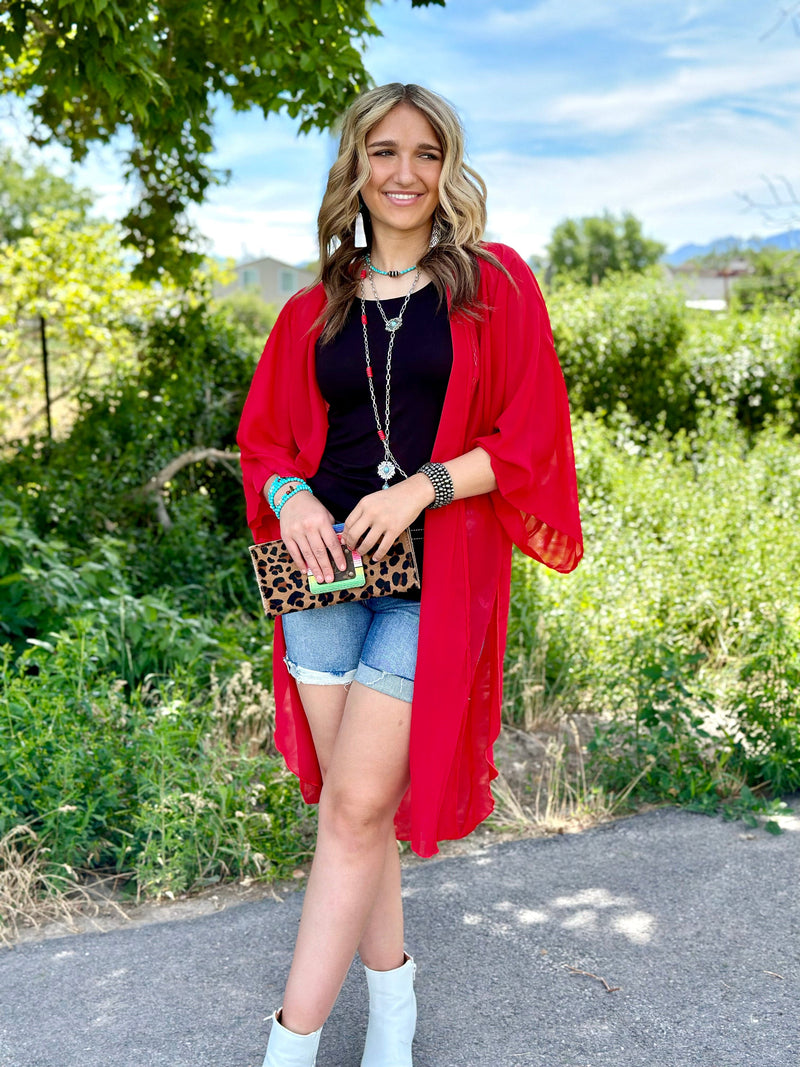 Shop Envi Me Cardigans and Kimonos The Firetruck Red  Kimono