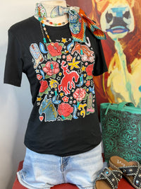 Shop Envi Me Tops and Tunics The Floral Cowgirl Ways Tee