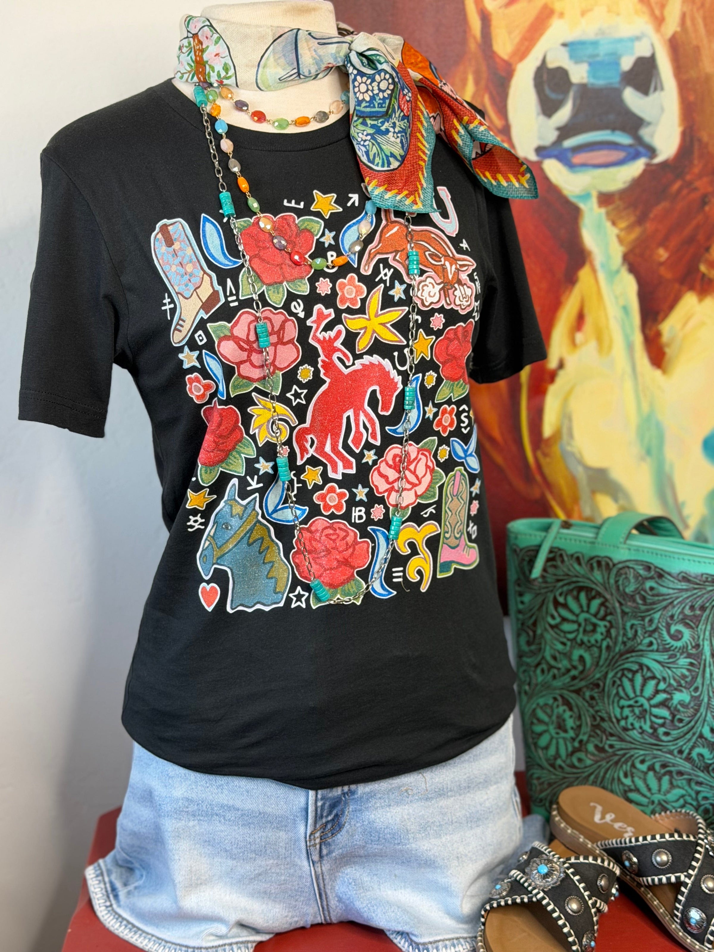 Shop Envi Me Tops and Tunics The Floral Cowgirl Ways Tee