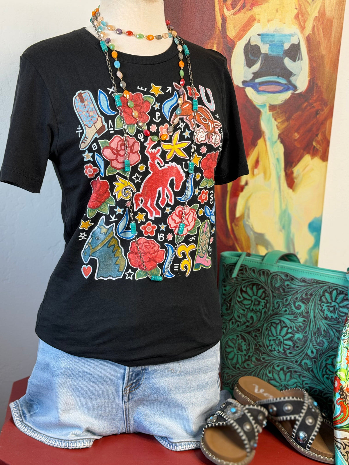 Shop Envi Me Tops and Tunics The Floral Cowgirl Ways Tee