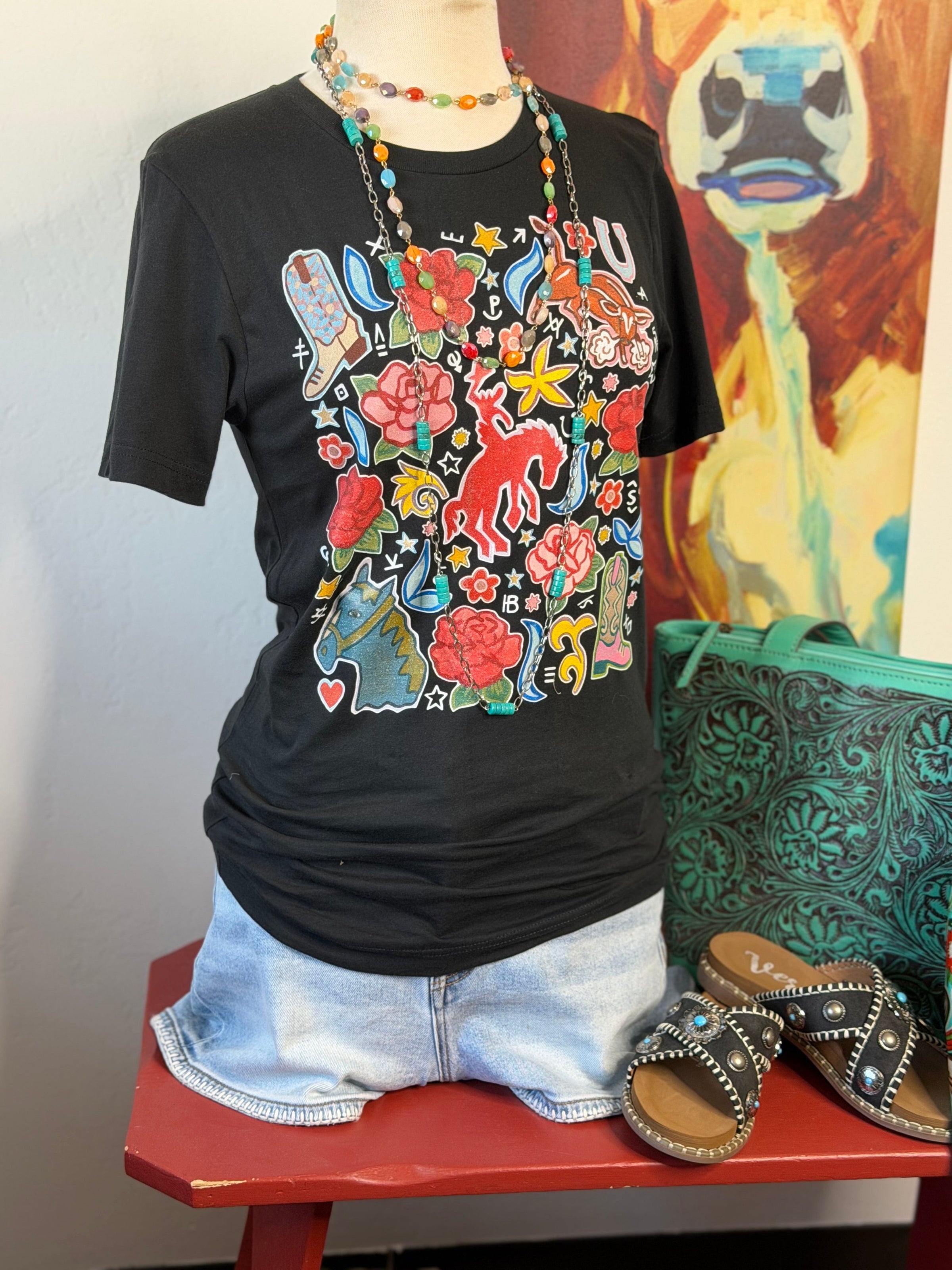 Shop Envi Me Tops and Tunics The Floral Cowgirl Ways Tee