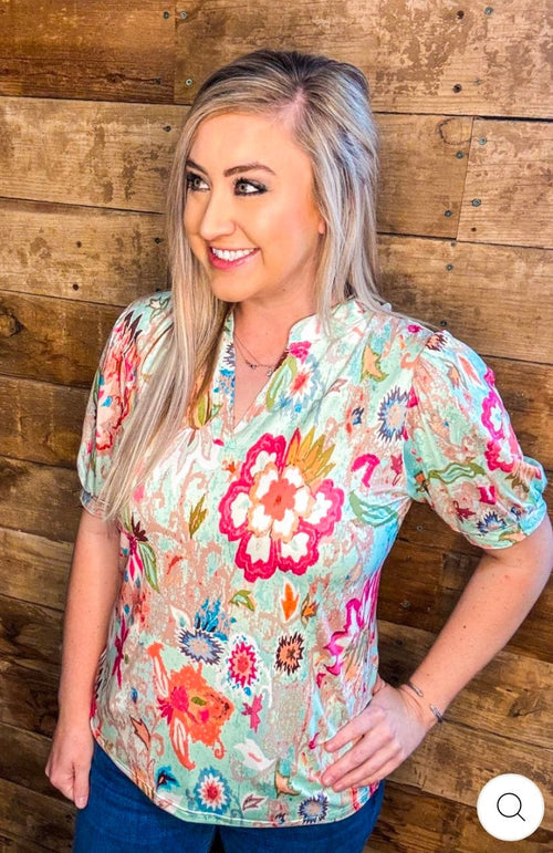 Shop Envi Me Tops and Tunics The Floral Summer Days Top