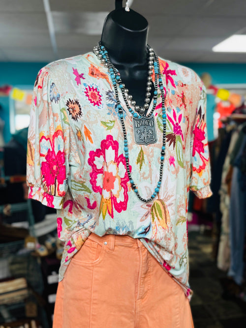 Shop Envi Me Tops and Tunics The Floral Summer Days Top