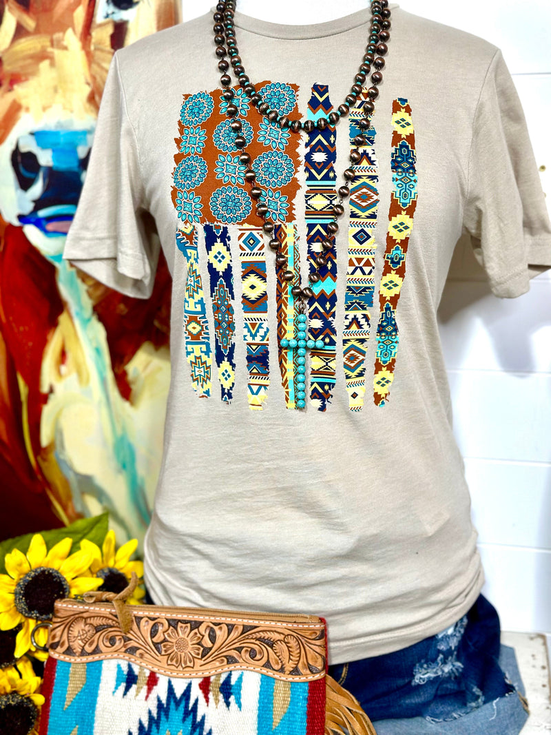 Shop Envi Me It's T-shirt Kinda Day The Fly The Western Aztec  Flag Tee