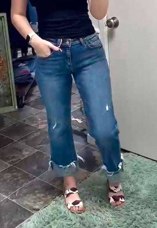 Vervet Bottoms The Flying Monkey Ankle Crop Cuffed Denim