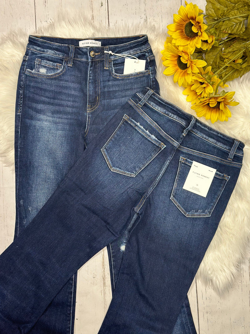 kancan Bottoms The Flying Monkey High Rise Boot Cut Denim