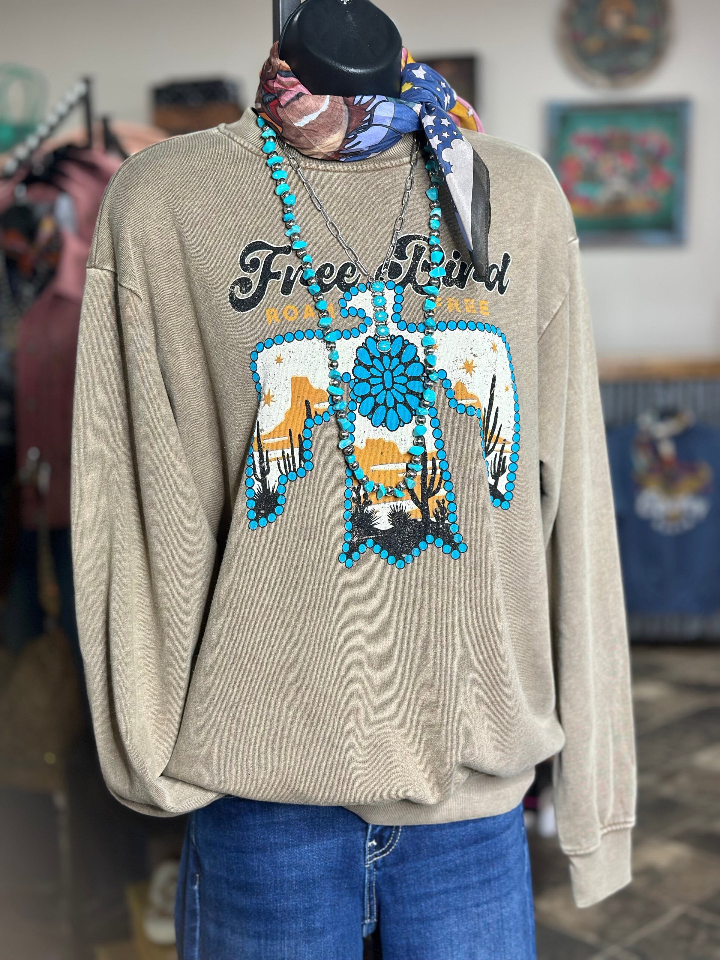 Shop Envi Me Tops and Tunics The Free Bird Thunderbird Sweatshirt