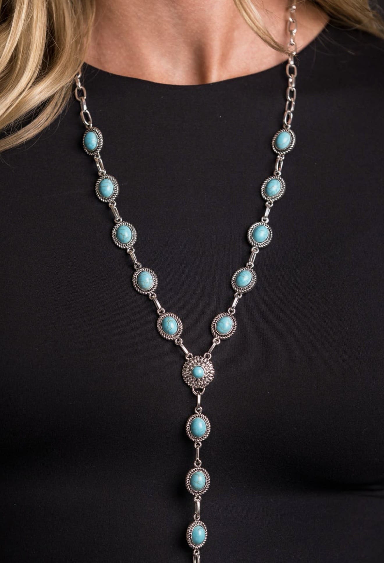 Shop Envi Me Necklaces The Frijo River Turquoise Rosary Necklace
