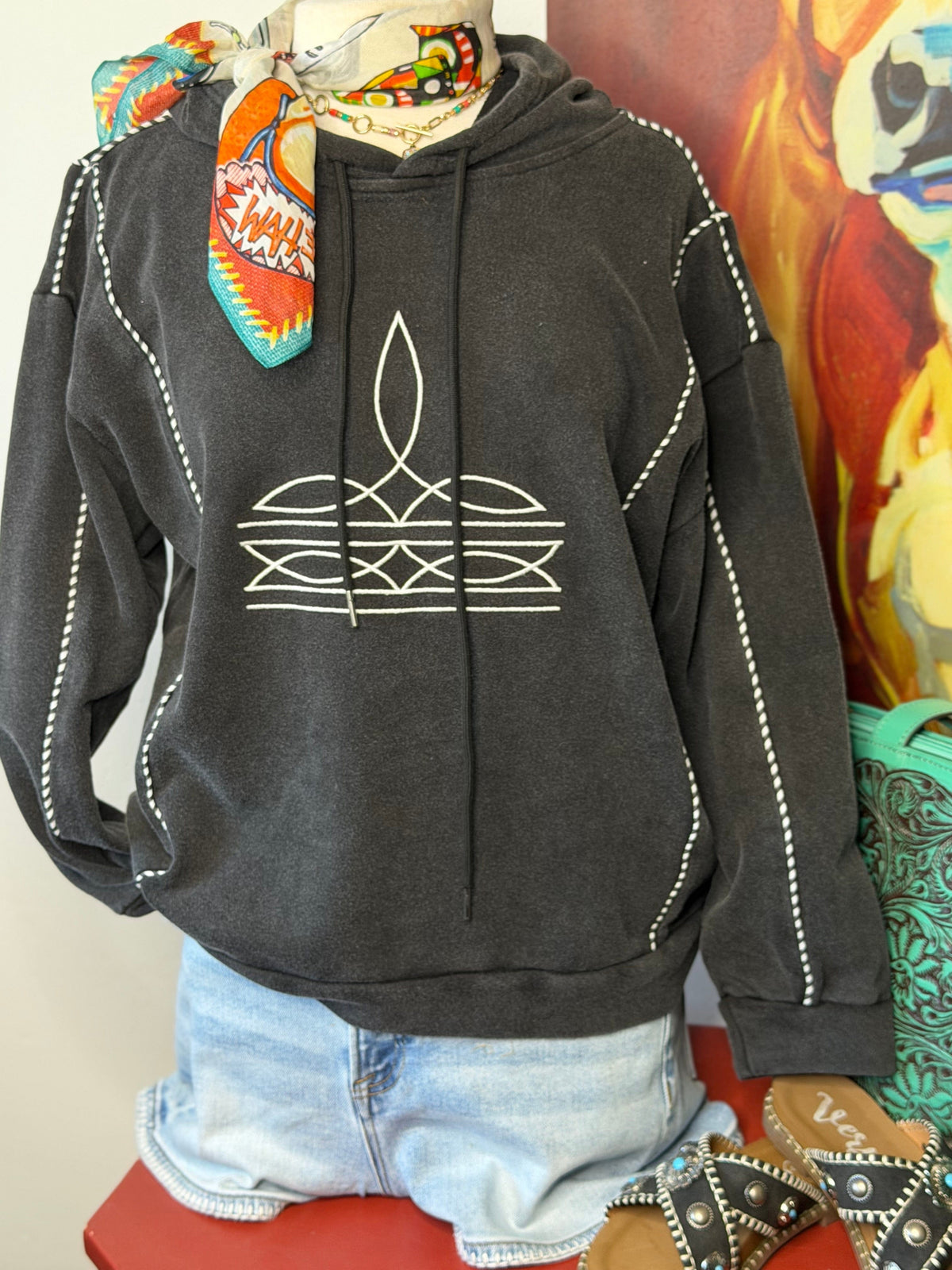 Shop Envi Me Tops and Tunics The Give It The Bootstitch Pullover