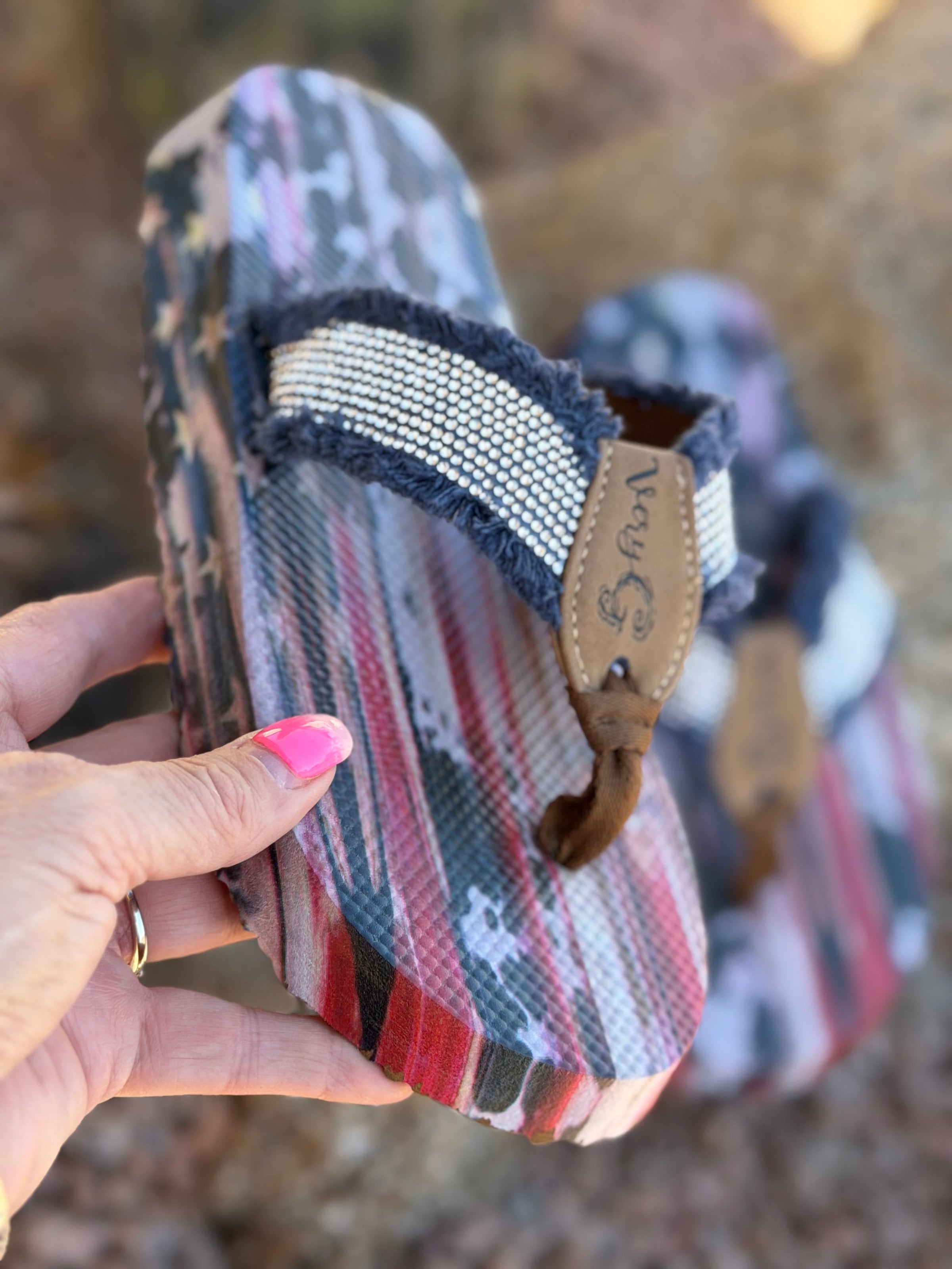 Corky’s Footwear The Glitter Patriotic Stars & Stripes Sandal