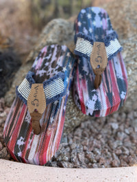 Corky’s Footwear The Glitter Patriotic Stars & Stripes Sandal