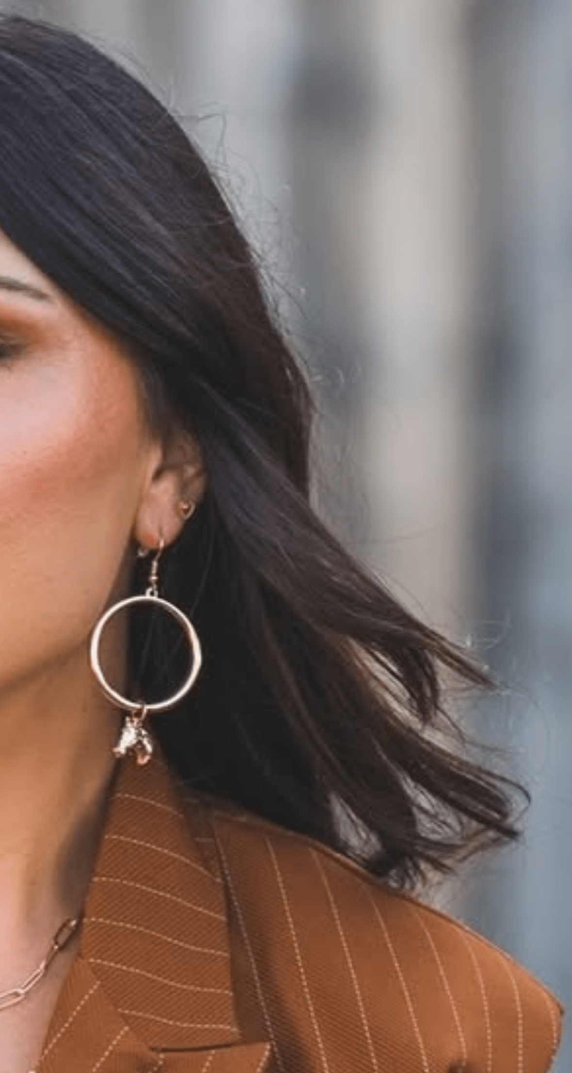 Shop Envi Me Earrings Gold The Gold Horse On A Hoop Earring