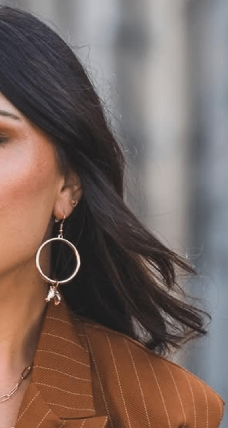 Shop Envi Me Earrings Gold The Gold Horse On A Hoop Earring