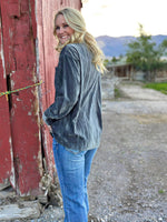Shop Envi Me Cardigans and Kimonos The Grey Velvet Song Of San Antone Shirt
