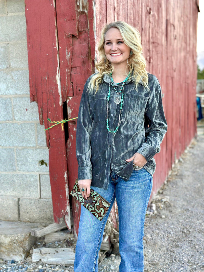 Shop Envi Me Cardigans and Kimonos The Grey Velvet Song Of San Antone Shirt