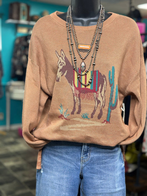 Shop Envi Me Tops and Tunics The Holiday In The Desert Donkey Sweater