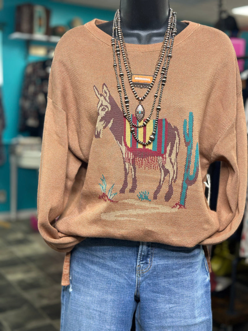 Shop Envi Me Tops and Tunics The Holiday In The Desert Donkey Sweater