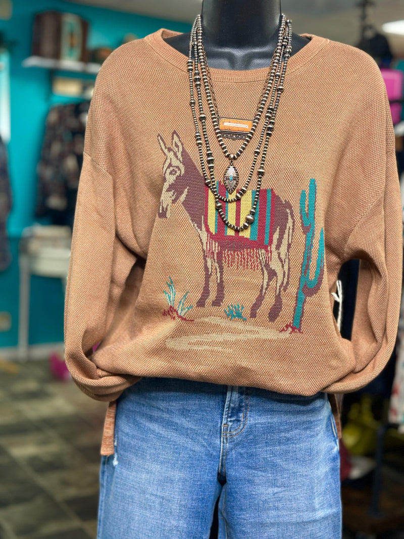 Shop Envi Me Tops and Tunics The Holiday In The Desert Donkey Sweater