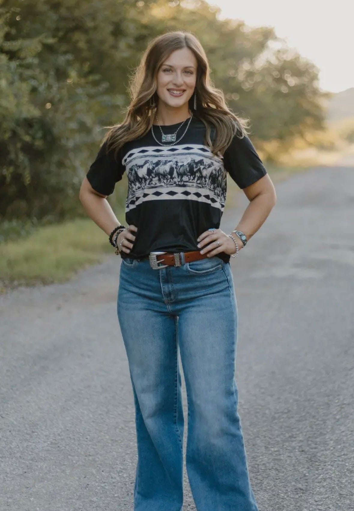 Shop Envi Me Tops and Tunics The Horses In The West Top
