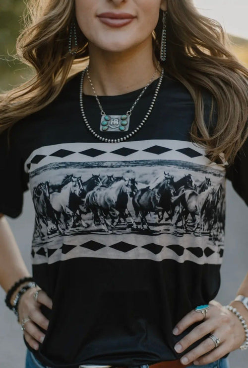 Shop Envi Me Tops and Tunics The Horses In The West Top