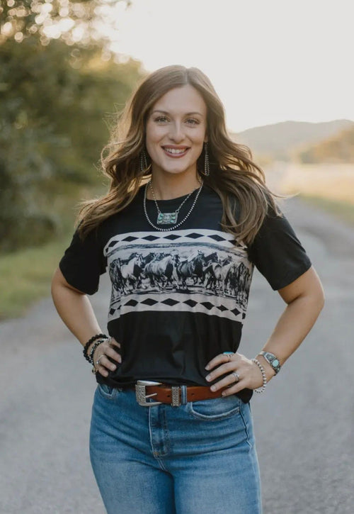 Shop Envi Me Tops and Tunics The Horses In The West Top