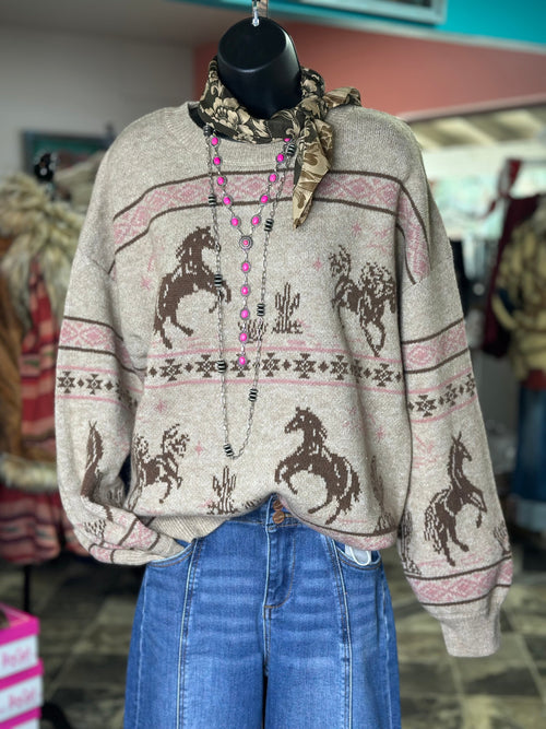 Shop Envi Me Tops and Tunics The Horses Of The West Sweater