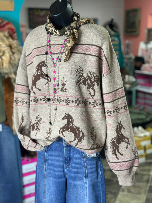 Shop Envi Me Tops and Tunics The Horses Of The West Sweater