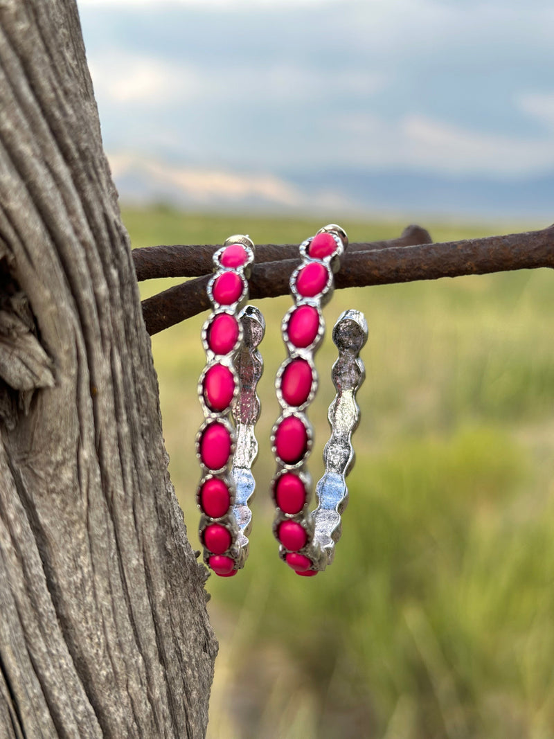 Shop Envi Me Pink The Hot Pink Hoop Earring
