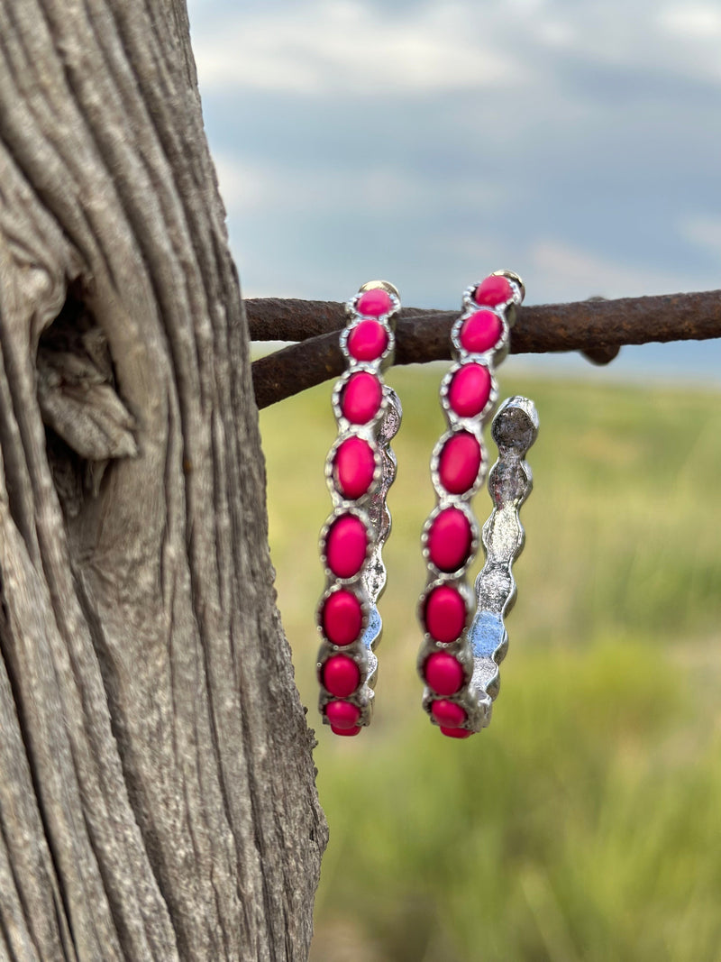 Shop Envi Me Pink The Hot Pink Hoop Earring