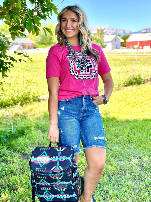 Shop Envi Me It's T-shirt Kinda Day The Hotter Than Pink Tribal Tee